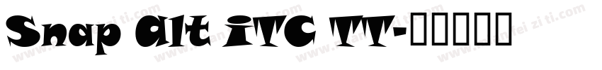 Snap Alt ITC TT字体转换